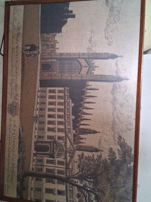 Κεντημένος πίνακας με θέα το King's College Cambridge