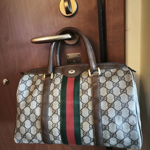 Gucci vintage Boston bag Sherry line like new, beige