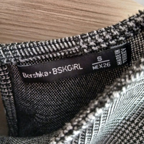 Jumpsuit Bershka with 3/4 sleeves and slim fit like new, black and gray