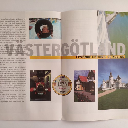 Vintage travel guide to Western Sweden used, Danish language, 2001