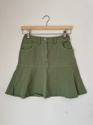 Vathos mini skirt made of organic cotton like new, green, size 36