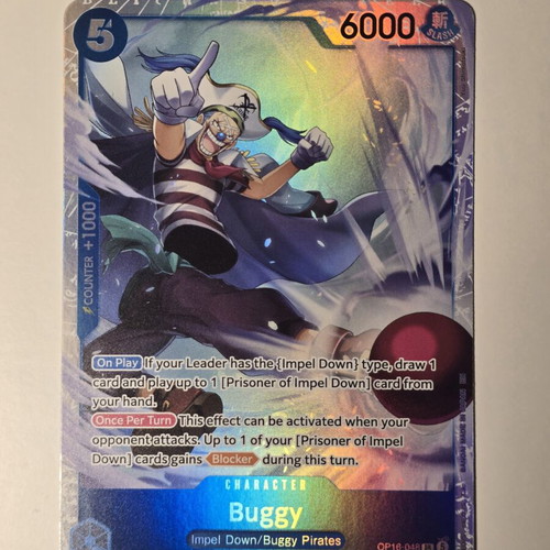 Buggy One Piece Card Game OP16-048 Super Rare like new