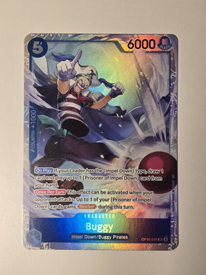 Buggy One Piece Card Game OP16-048 Super Rare like new