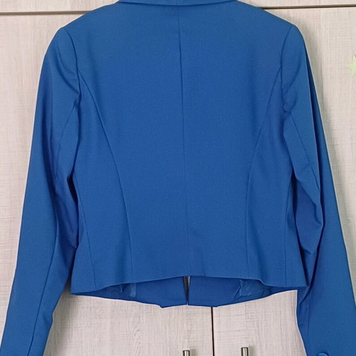 Women's short blue jacket like new, size S