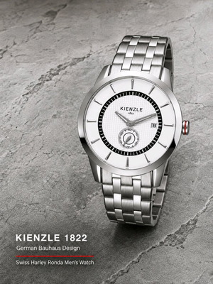 Kienzle 1822 Premium Bauhaus Men's Watch, Swiss Made Harley Ronda