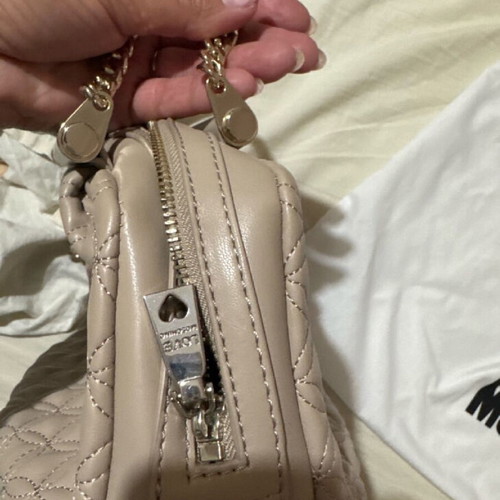 Love Moschino shoulder bag leather beige like new medium size