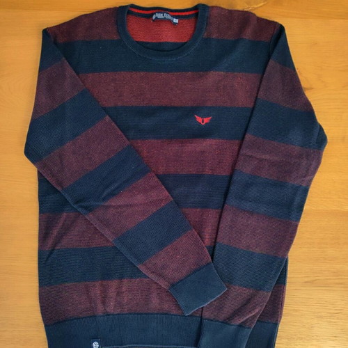 Side Effect men's sweater like new, blue and red, size M