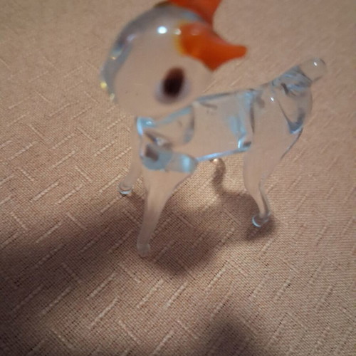 Mourano style glass deer miniature, like new, 3×5 cm