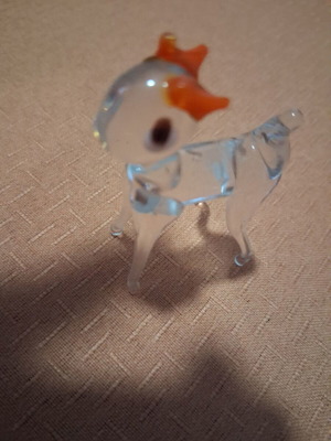 Mourano style glass deer miniature, like new, 3×5 cm