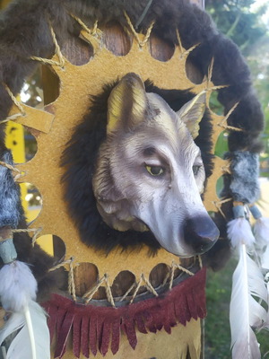 Wolf wall decor used, 53x28 cm