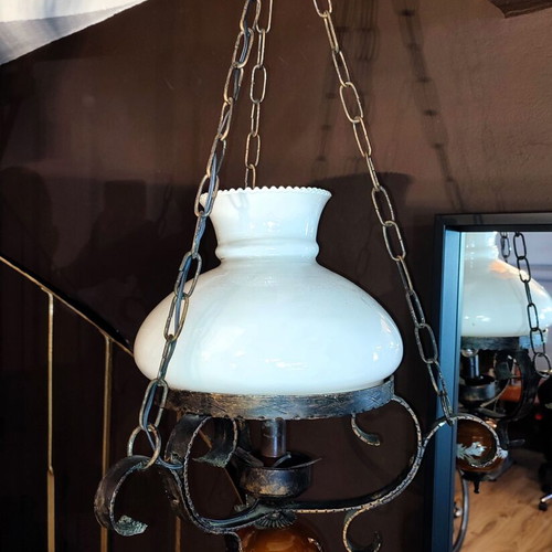 Ceiling light single pendant used, antique, 110cm