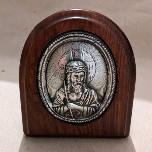 Jesus Christ figure silver (950) with gold plating (24k) like new