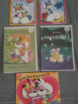 Diddl collectible cards and greeting cards set of 5 new