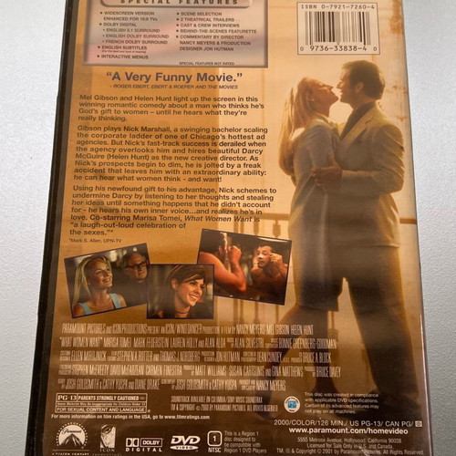 What Women Want DVD used, comedy, romance