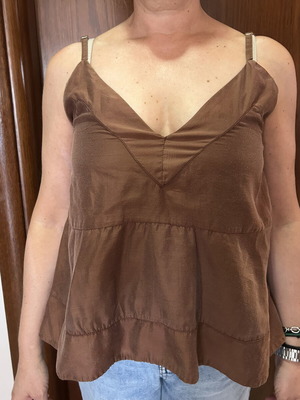 Regalinas brown airy camisole top, size M/L