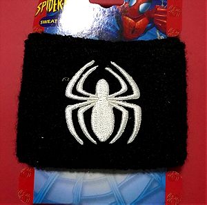 SPIDER-MAN BLACK SPORT SWEAT WRIST BAND MARVEL COMICS NEW