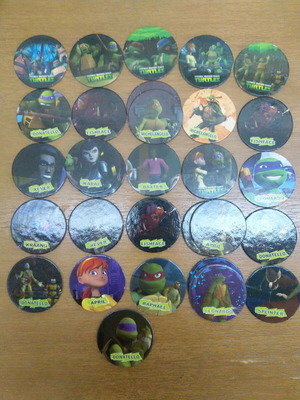 Teenage Mutant Ninja Turtles collectible caps set of 30 like new