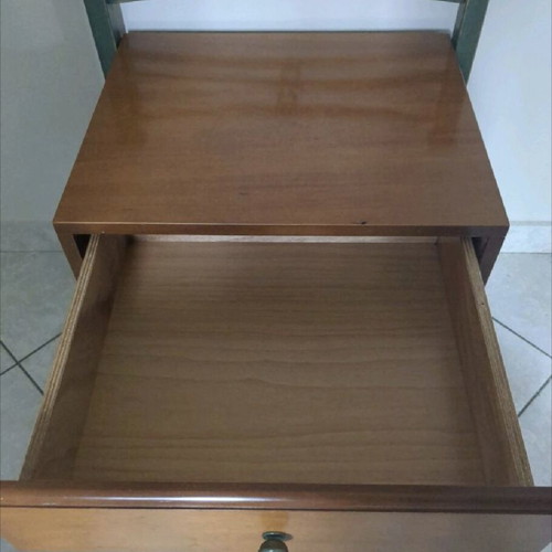 Metal nightstand with two drawers, solid forged iron by Hatzis