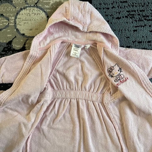 Baby bathrobe like new, pink, up to 2 years