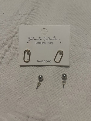 Parfois earrings new, gold and silver, set of two pairs