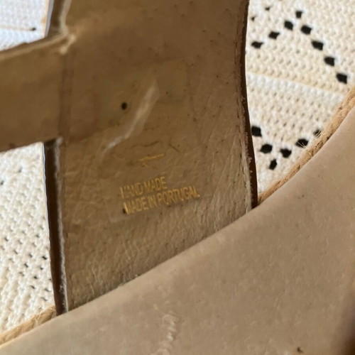 Leather espadrille sandals like new, brown, Suzana Traca