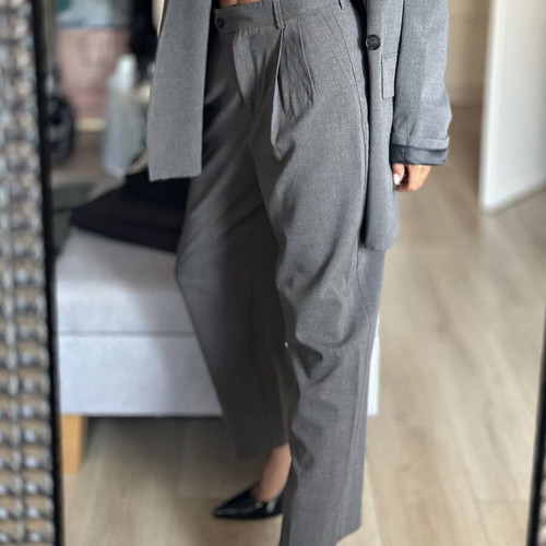 Gray suit set with blazer M and pants XS