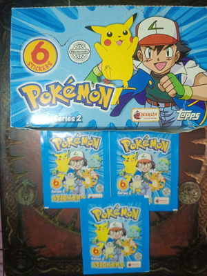 Merlin Pokemon Series 2 Stickers pack of 3 new