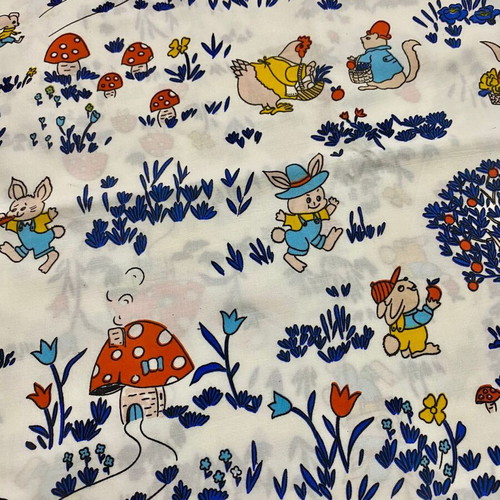 Cotton Baby Crib Sheet with Animals, Like New, 1.05x1.60 m