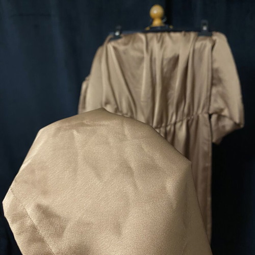 Women's satin jumpsuit bronze gold color size M like new