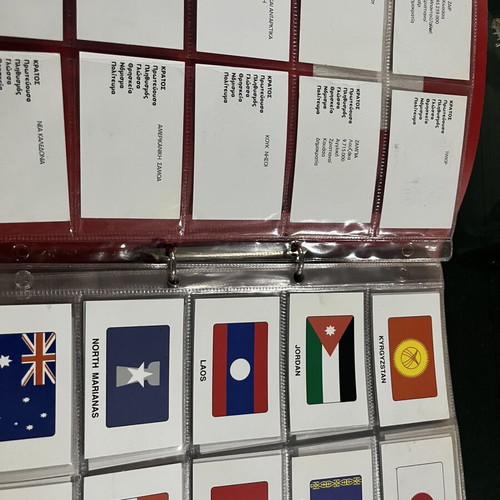 Flag collection used, 25 pages binder