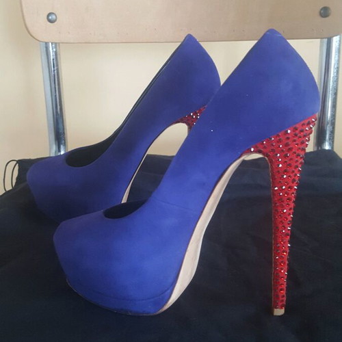 Giuseppe Zanotti heels size 37.5 like new, blue