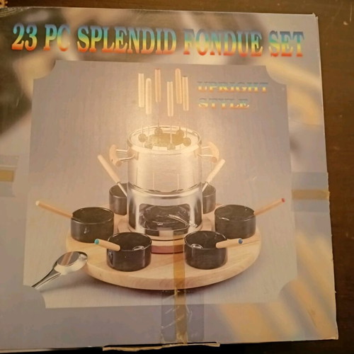 Stainless steel fondue set 23 pieces new
