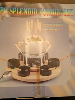 Stainless steel fondue set 23 pieces new