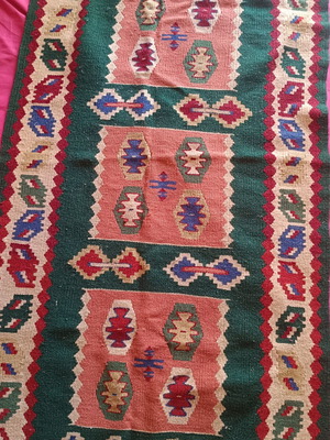 Handwoven Metsovite Kilim used, wool