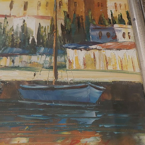 Oil painting on canvas with frame Palace of the Grand Master Rhodes, like new
