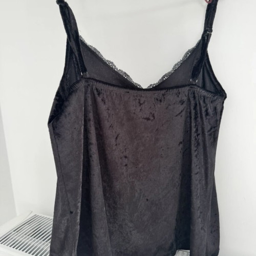 Anel Velvet Lingerie Top S Like New Black With Lace