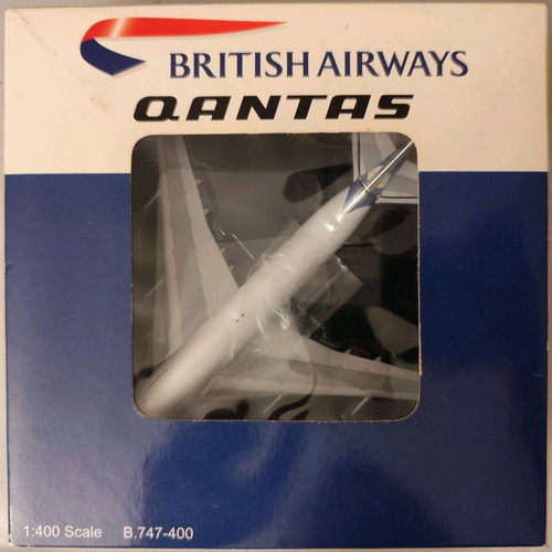 British Airways Qantas B.747-400 1:400 scale miniature used