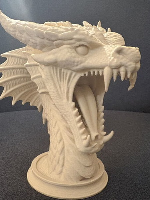 Dragon Bust 3D Printed fantasy decor new