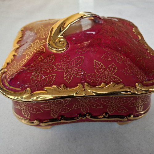 Vintage Hutschenreuther Hohenberg CM 1814 fondue pot used, German porcelain