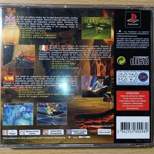 Rayman 2 PS1 game like new, complete with case damage