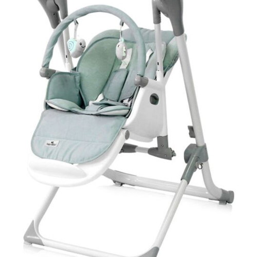 Lorelli Ventura 2 in 1 high chair and baby rocker green frosty, like new