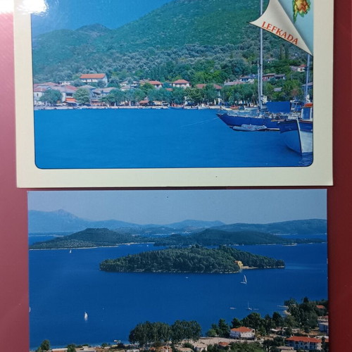 Lot of used tourist postcards from Greece