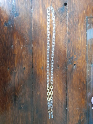Glasses chain transparent with gold new