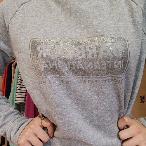 Barbour sweatshirt like new, gray