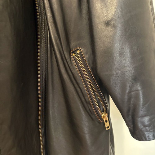 ZEDA leather jacket black, like new, size L