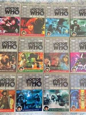 Doctor Who Tom Baker DVD boxes like new, set of 42 empty