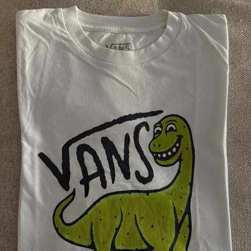 Vans T-shirt like new, white and green, size S