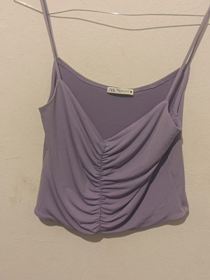 Zara lilac top with straps, size M