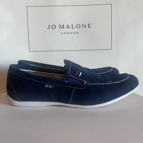 Giorgio Rinaldi men's suede loafers size 42, navy blue