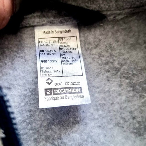 Tribord Tripod Grey Fleece for Kids Size 146 cm New